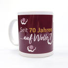 Jubiläumstasse "70 Jahre auf Wolle 7"