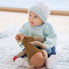 Babypullover, Mützchen und Söckchen "Baby Uni" GR5036